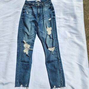 Primark Cares Blue Denim Distressed Jeans‎ Size 2